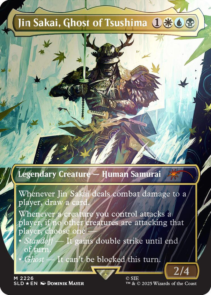 Jin Sakai, Ghost of Tsushima (Rainbow Foil) [Secret Lair Drop Series] Magic: The Gathering