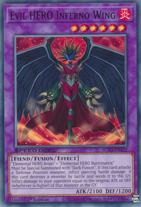 Evil HERO Inferno Wing [SGX3-ENA22] Common Yu-Gi-Oh!