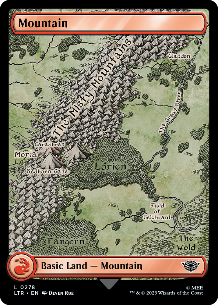 Mountain (278) [The Lord of the Rings: Tales of Middle-Earth] Magic: The Gathering