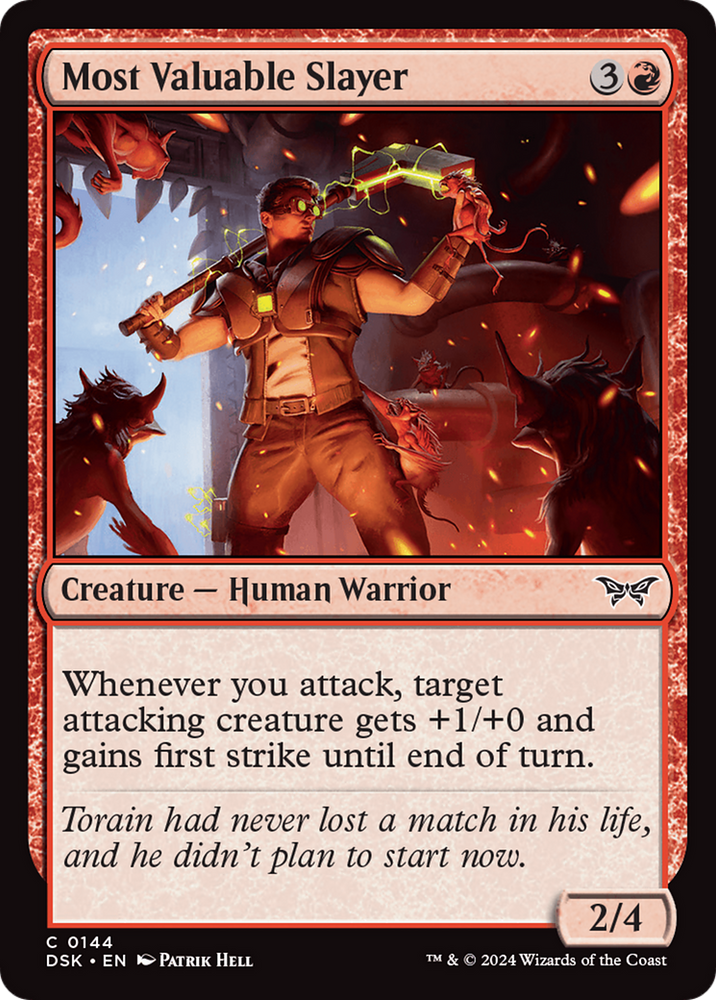 Most Valuable Slayer [Duskmourn: House of Horror] Magic: The Gathering