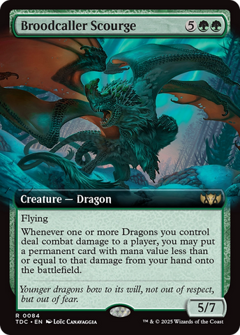 Broodcaller Scourge (Extended Art) [Tarkir: Dragonstorm Commander] Magic: The Gathering