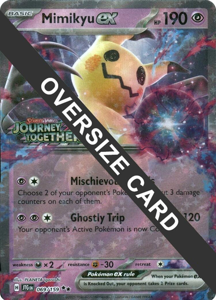 Mimikyu ex (069/159) (Journey Together Stamped) (Jumbo Card) [Miscellaneous Cards] Pokémon