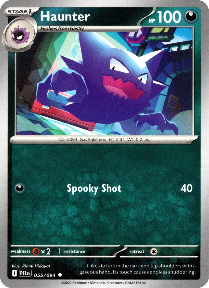 Haunter (055/094) (Reverse Holo) [Mega Evolution: Phantasmal Flames] Pokémon