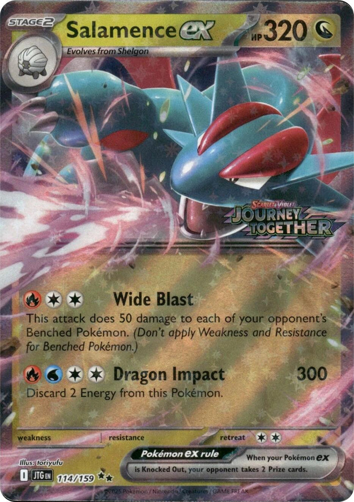 Salamence ex (114/159) (Journey Together Stamped) [Scarlet & Violet: Journey Together] Pokémon