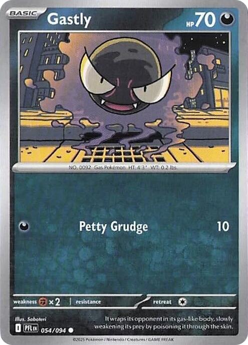 Gastly (054/094) (Reverse Holo) [Mega Evolution: Phantasmal Flames] Pokémon