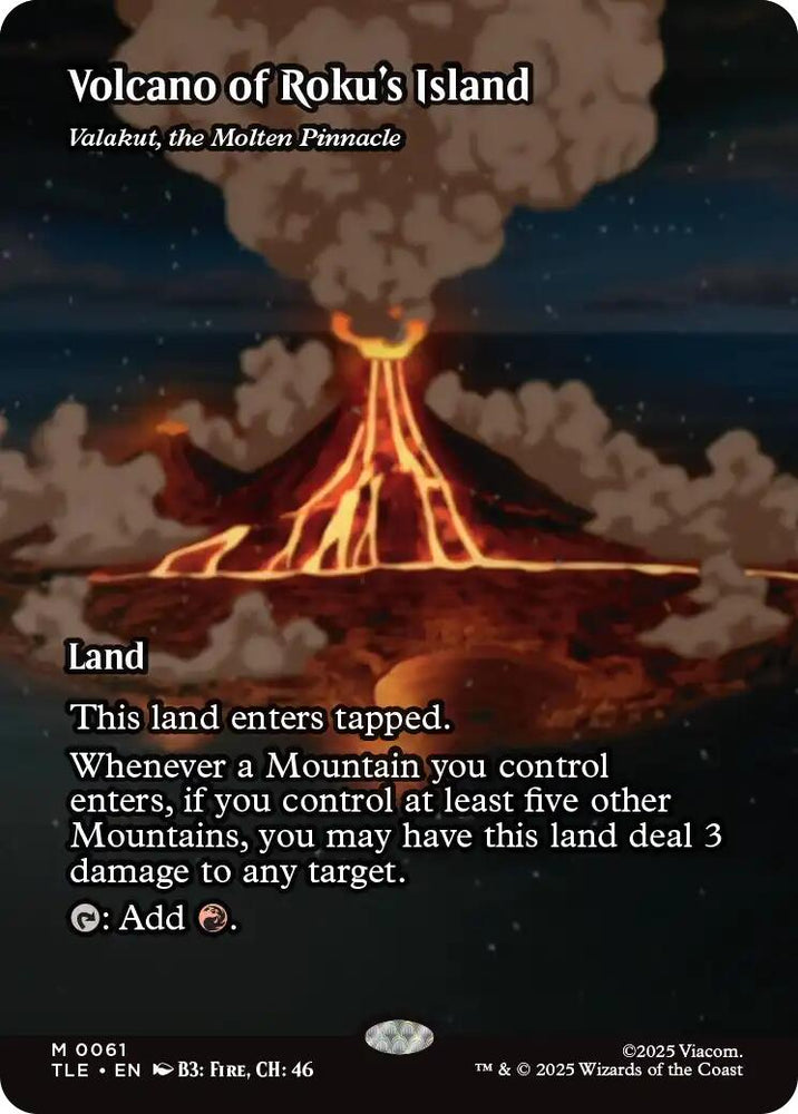 Volcano of Roku's Island - Valakut, the Molten Pinnacle [Avatar: The Last Airbender: Eternal-Legal] Magic: The Gathering