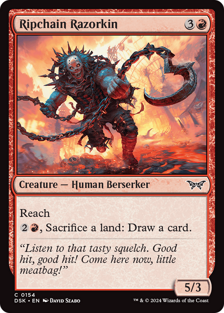 Ripchain Razorkin [Duskmourn: House of Horror] Magic: The Gathering
