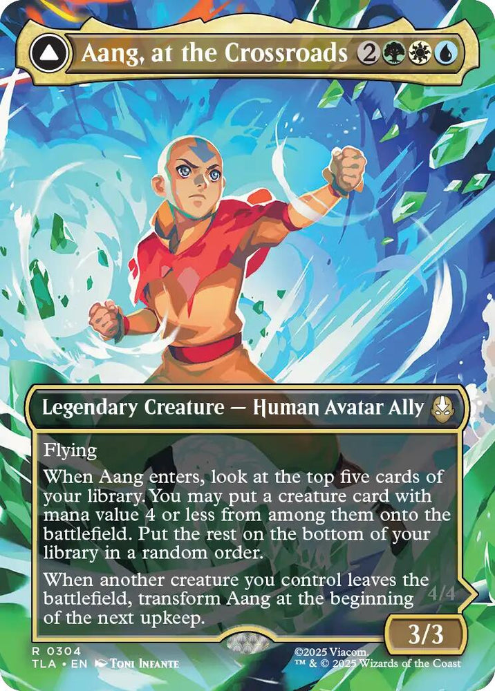 Aang, at the Crossroads (Borderless) [Avatar: The Last Airbender] Magic: The Gathering