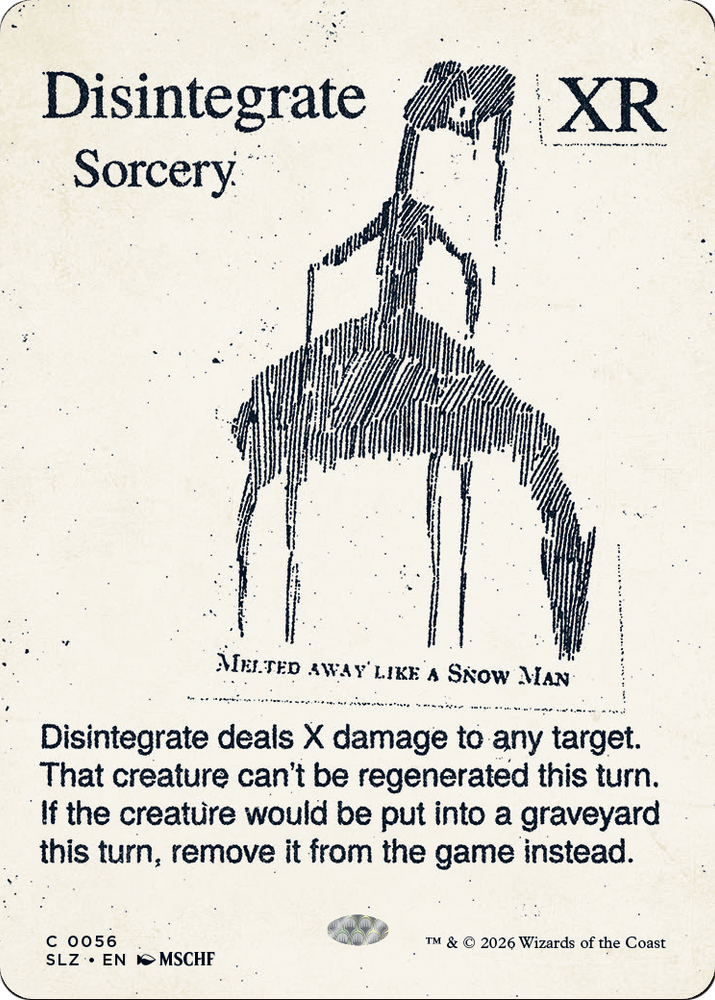 Disintegrate (0056) [Secret Lair x MSCHF: The Zeta Set] Magic: The Gathering