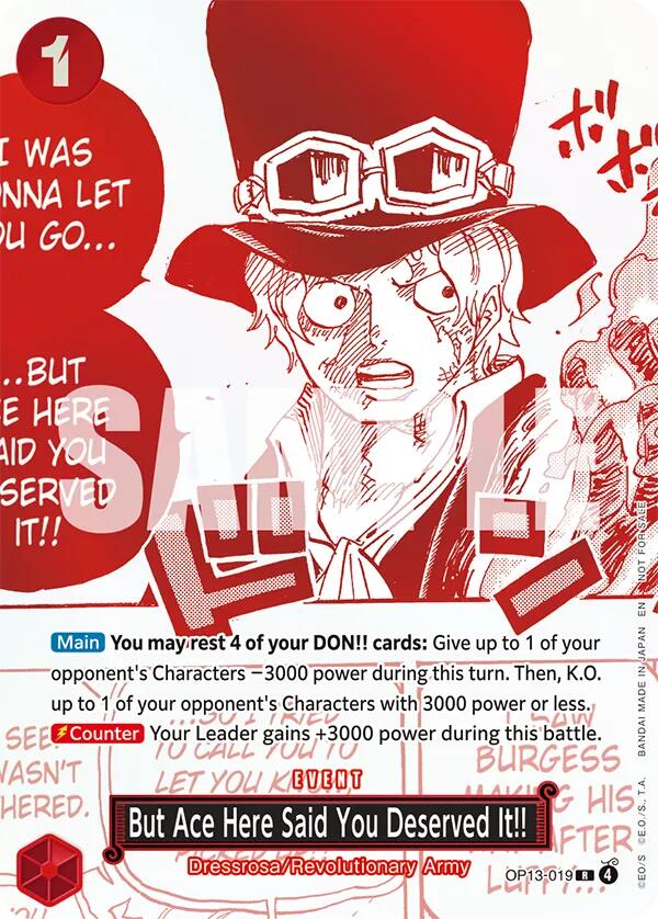 But Ace Here Said You Deserved It!! (3rd Anniversary Treasure Campaign Pack) [One Piece Promotion Cards] Bandai