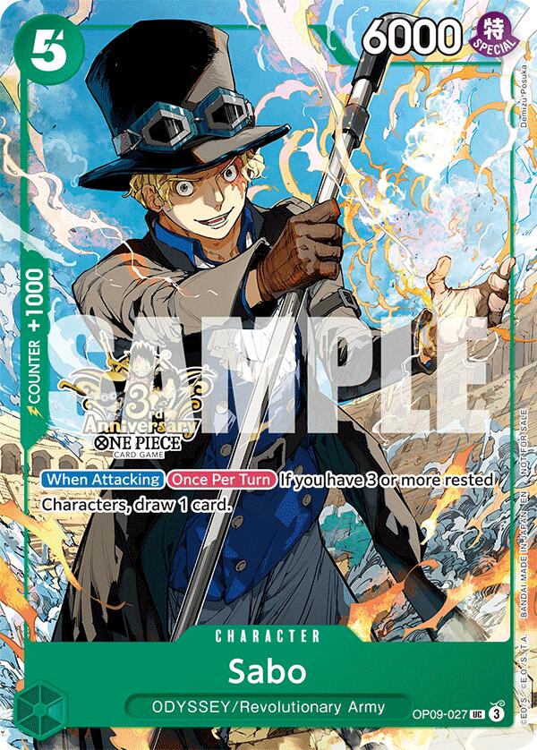 Sabo (OP09-027) (3rd Anniversary Tournament 3 Brothers Pack [Carrying On His Will: 3rd Anniversary Tournament Cards] Bandai