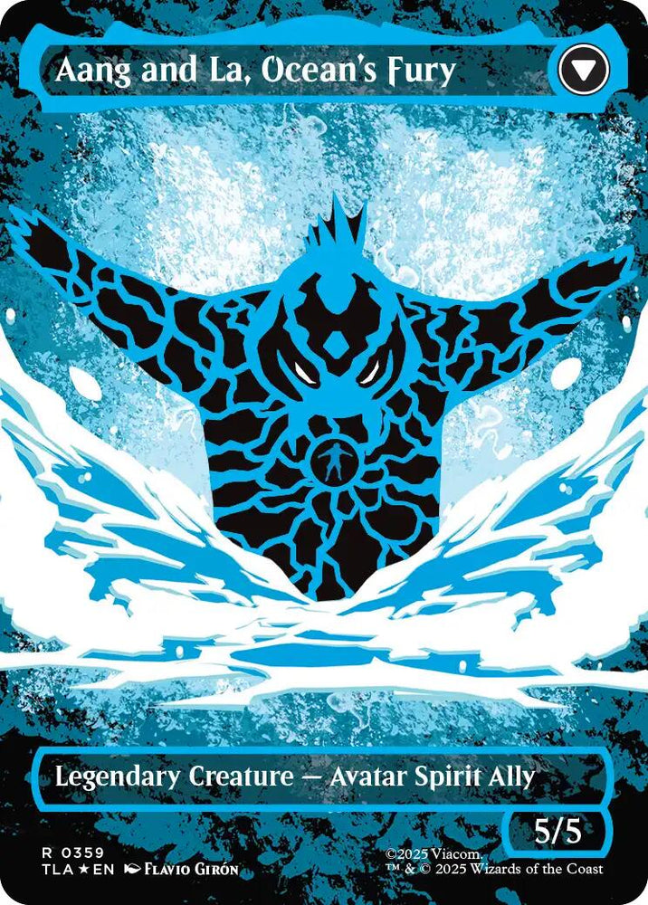 Aang, Swift Savior (Borderless) (Neon Ink Foil) [Avatar: The Last Airbender] Magic: The Gathering