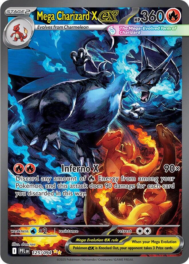 Mega Charizard X ex (125/094) [Mega Evolution: Phantasmal Flames] Pokémon