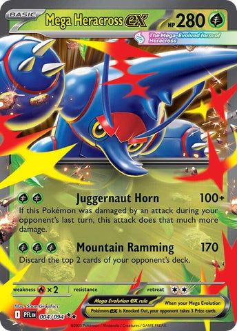 Mega Heracross ex (004/094) [Mega Evolution: Phantasmal Flames] Pokémon