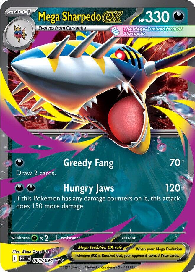 Mega Sharpedo ex (061/094) [Mega Evolution: Phantasmal Flames] Pokémon