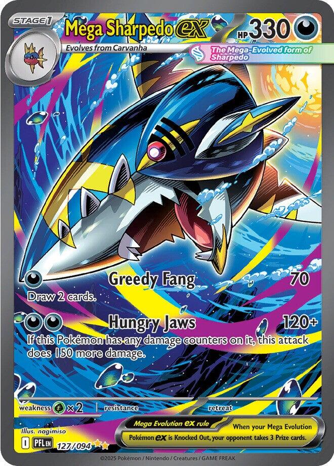 Mega Sharpedo ex (127/094) [Mega Evolution: Phantasmal Flames] Pokémon