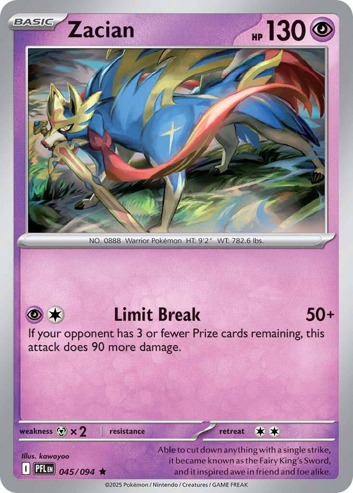 Zacian (045/094) [Mega Evolution: Phantasmal Flames] Pokémon