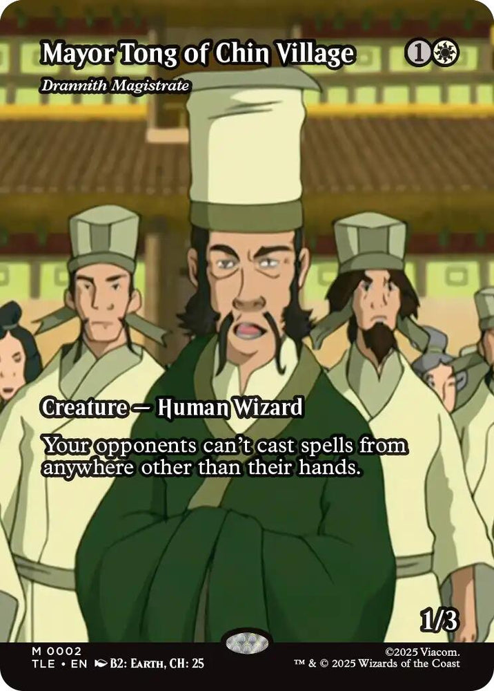 Mayor Tong of Chin Village - Drannith Magistrate (Borderless) [Avatar: The Last Airbender: Eternal-Legal] Magic: The Gathering