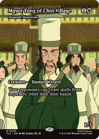 Mayor Tong of Chin Village - Drannith Magistrate (Borderless) [Avatar: The Last Airbender: Eternal-Legal] Magic: The Gathering