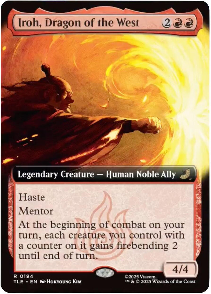 Iroh, Dragon of the West (Extended Art) [Avatar: The Last Airbender: Eternal-Legal] Magic: The Gathering