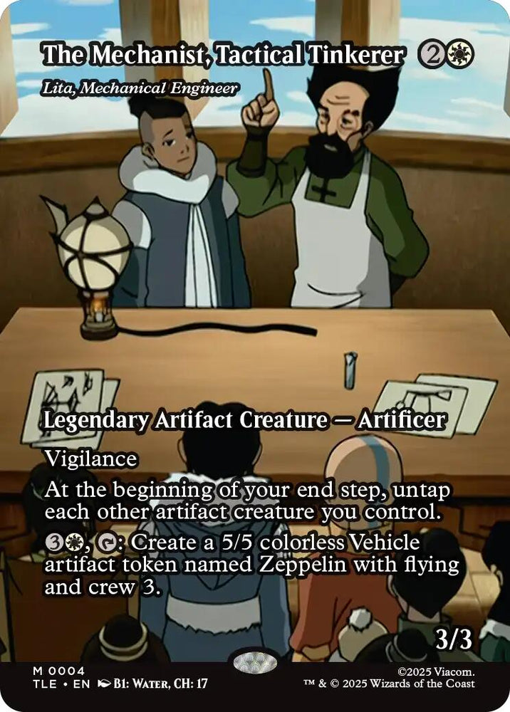The Mechanist, Tactical Tinkerer - Lita, Mechanical Engineer (Borderless) [Avatar: The Last Airbender: Eternal-Legal] Magic: The Gathering