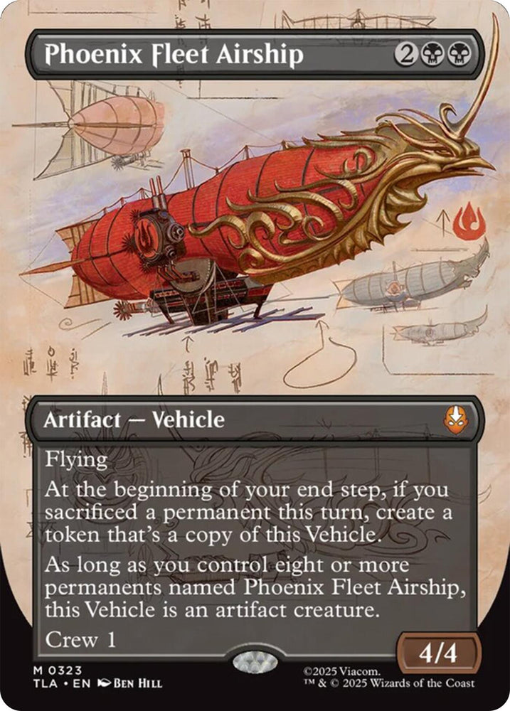 Phoenix Fleet Airship (Borderless) [Avatar: The Last Airbender] Magic: The Gathering