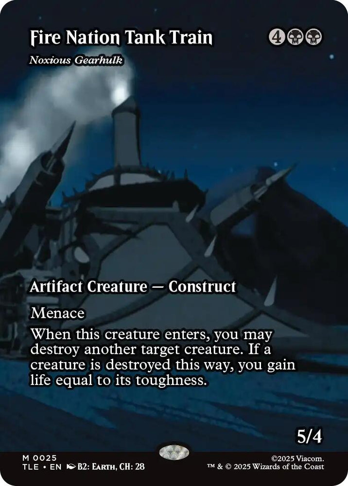 Fire Nation Tank Train - Noxious Gearhulk (Borderless) [Avatar: The Last Airbender: Eternal-Legal] Magic: The Gathering