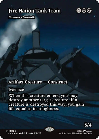 Fire Nation Tank Train - Noxious Gearhulk (Borderless) [Avatar: The Last Airbender: Eternal-Legal] Magic: The Gathering