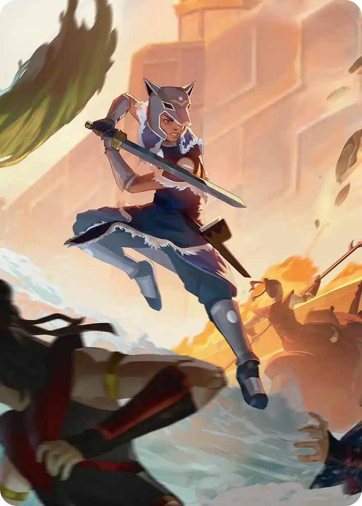 Sokka's Charge Art Card [Avatar: The Last Airbender Art Series] Magic: The Gathering