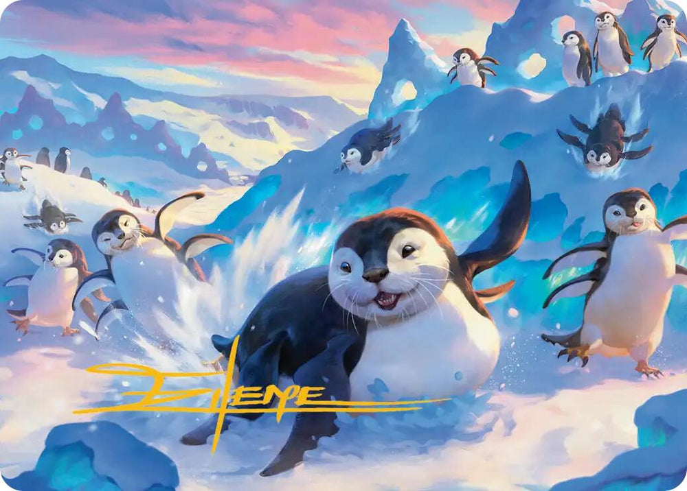 Otter-Penguin Art Card (Gold-Stamped Signature) [Avatar: The Last Airbender Art Series] Magic: The Gathering
