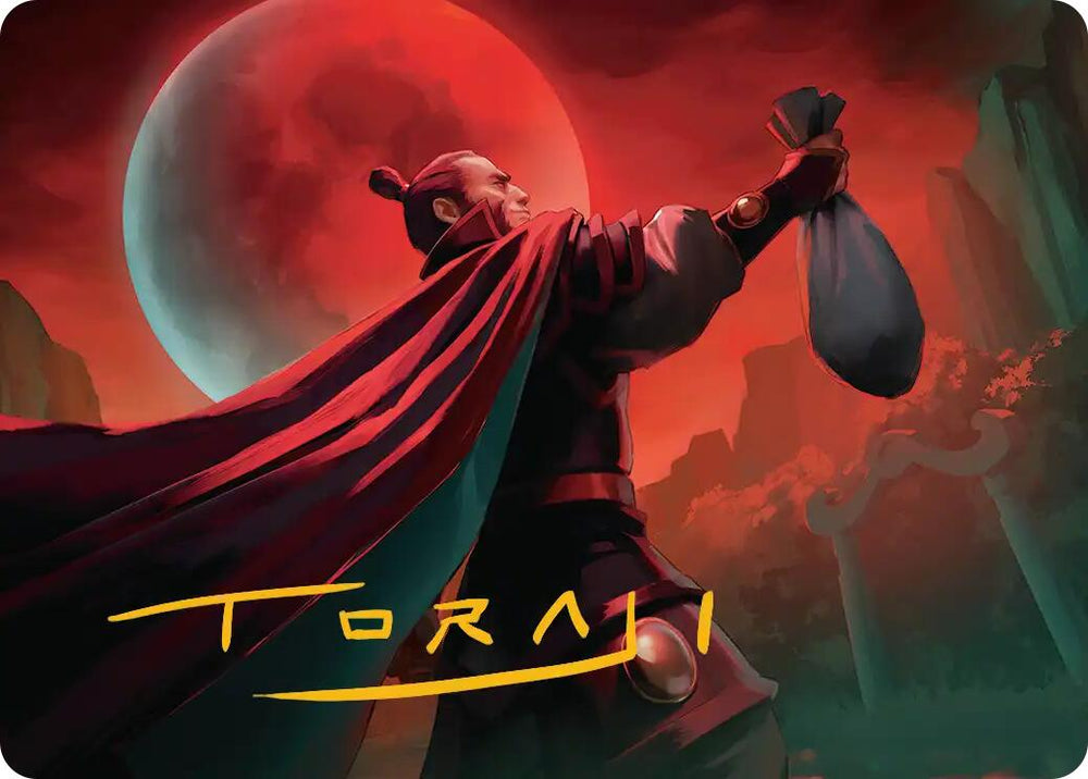 Zhao, the Moon Slayer Art Card (Gold-Stamped Signature) [Avatar: The Last Airbender Art Series] Magic: The Gathering