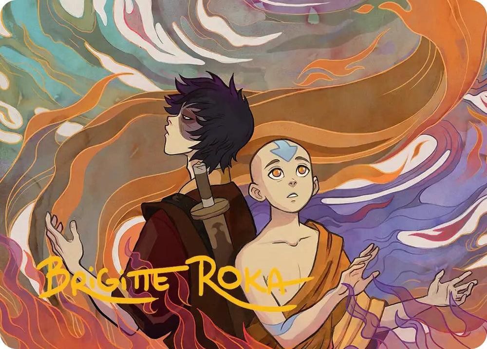 Fated Firepower Art Card (Gold-Stamped Signature) [Avatar: The Last Airbender Art Series] Magic: The Gathering