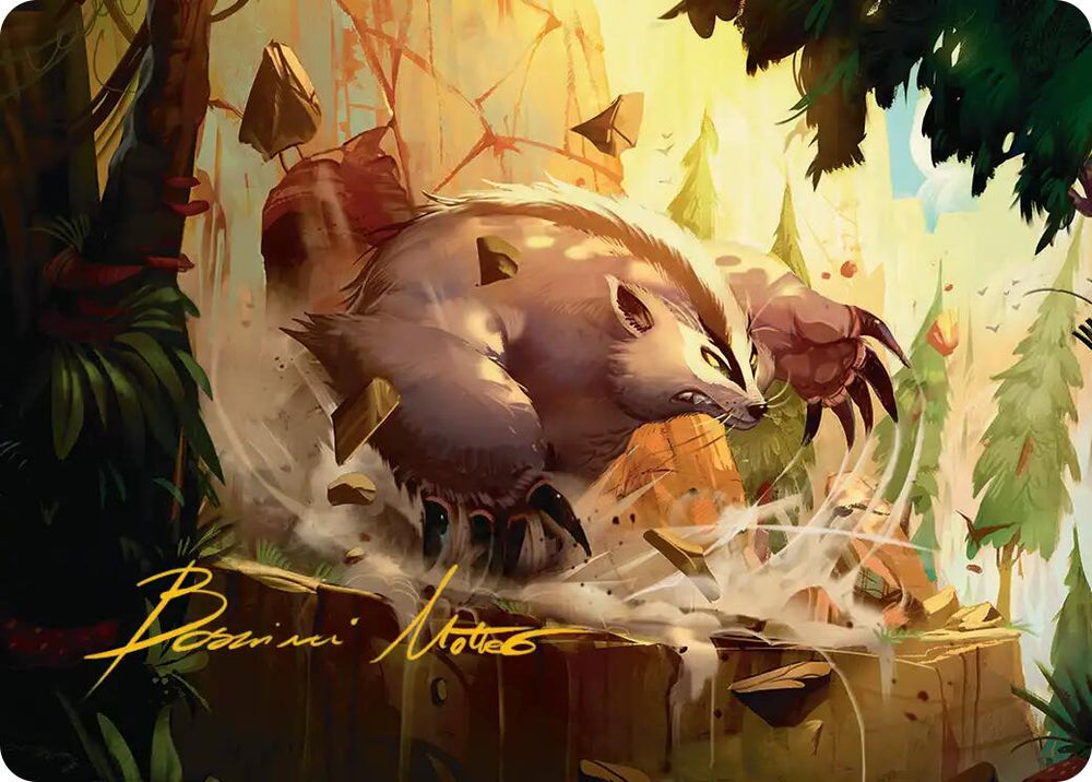 Badgermole Art Card (Gold-Stamped Signature) [Avatar: The Last Airbender Art Series] Magic: The Gathering