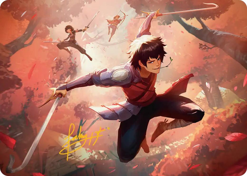 Jet, Freedom Fighter Art Card (Gold-Stamped Signature) [Avatar: The Last Airbender Art Series] Magic: The Gathering