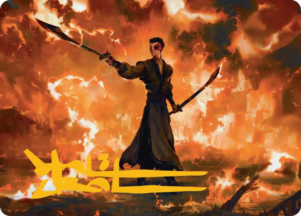 Zuko, Conflicted Art Card (Gold-Stamped Signature) [Avatar: The Last Airbender Art Series] Magic: The Gathering