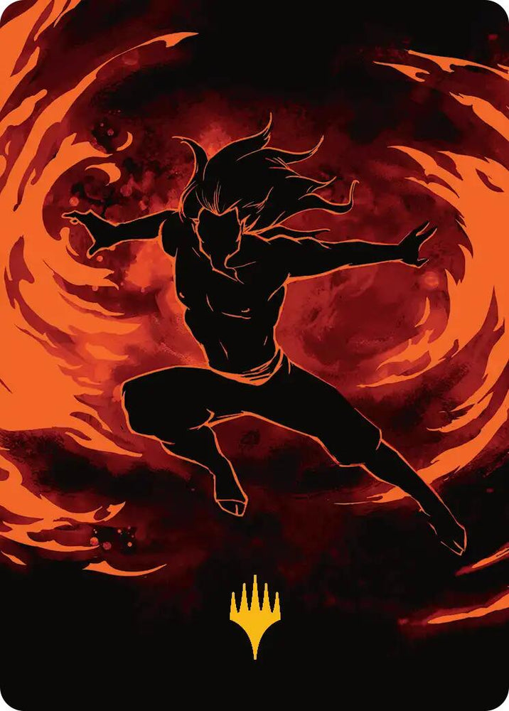 Ozai, the Phoenix King Art Card (Gold-Stamped Planeswalker Symbol) [Avatar: The Last Airbender Art Series] Magic: The Gathering