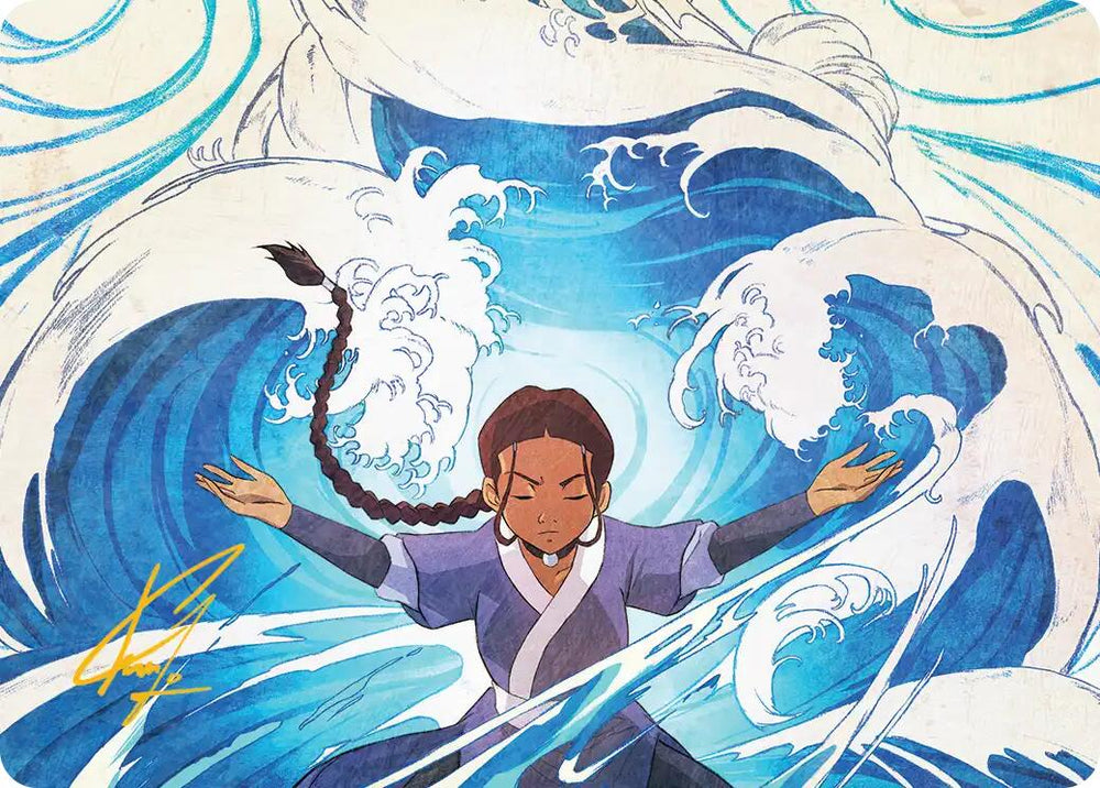 Katara, Water Tribe's Hope Art Card (Gold-Stamped Signature) [Avatar: The Last Airbender Art Series] Magic: The Gathering