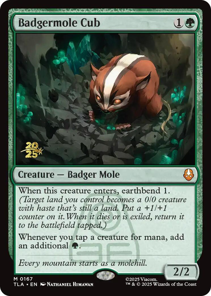 Badgermole Cub [Avatar: The Last Airbender Prerelease Cards] Magic: The Gathering