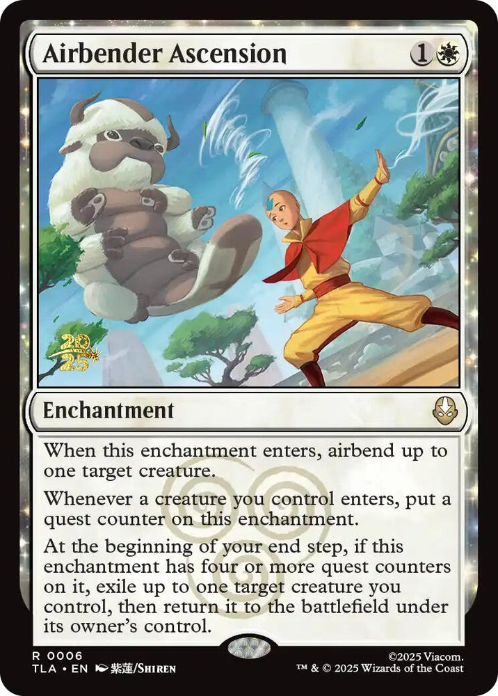 Airbender Ascension [Avatar: The Last Airbender Prerelease Cards] Magic: The Gathering