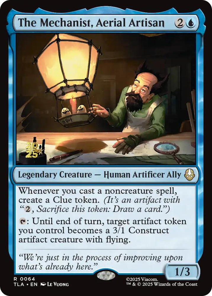 The Mechanist, Aerial Artisan [Avatar: The Last Airbender Prerelease Cards] Magic: The Gathering