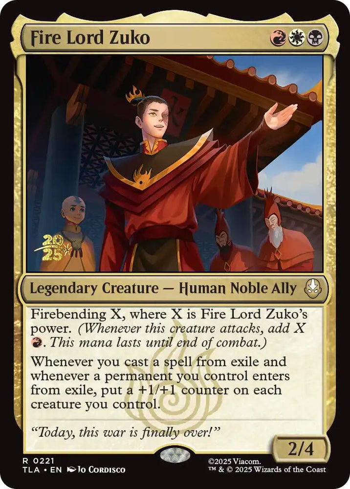 Fire Lord Zuko [Avatar: The Last Airbender Prerelease Cards] Magic: The Gathering