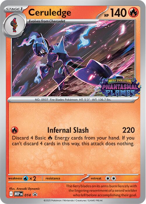 Ceruledge (014) (Prerelease) [Mega Evolution Promo] Pokémon
