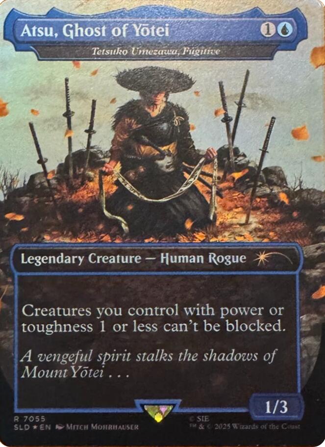 Atsu, Ghost of Yotei - Tetsuko Umezawa, Fugitive (Rainbow Foil) [Secret Lair Drop Series] Magic: The Gathering