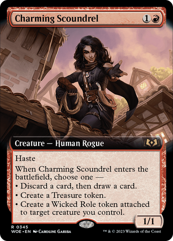 Charming Scoundrel (Extended Art) [Wilds of Eldraine] Magic: The Gathering