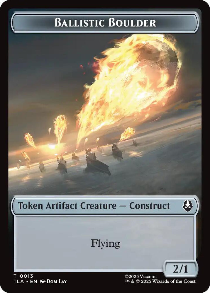 Ballistic Boulder // Soldier (0011) Double-Sided Token [Avatar: The Last Airbender Tokens] Magic: The Gathering