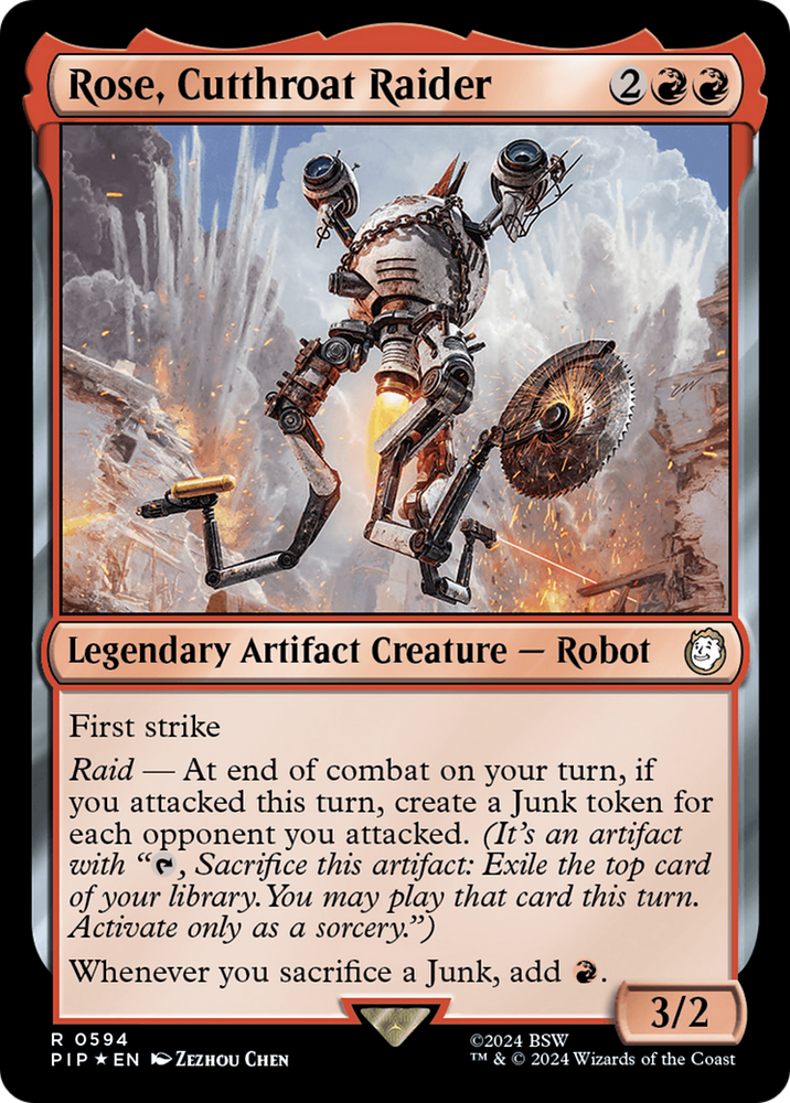 Rose, Cutthroat Raider (Surge Foil) [Fallout] Magic: The Gathering