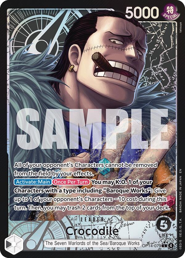 Crocodile (OP14-079) (Alternate Art) [The Azure Sea's Seven] Bandai