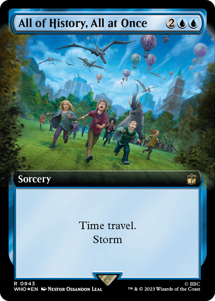 All of History, All at Once (Extended Art) (Surge Foil) [Doctor Who] Magic: The Gathering