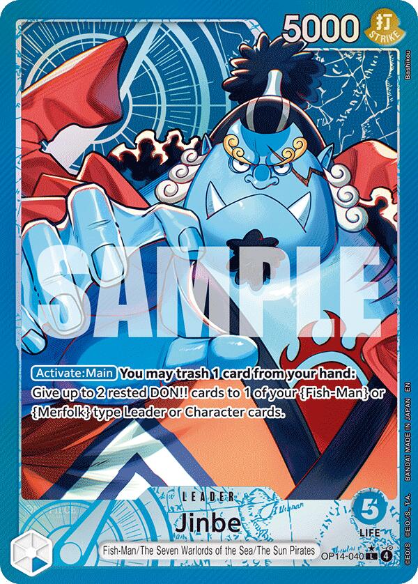 Jinbe (OP14-040) (Alternate Art) [The Azure Sea's Seven] Bandai