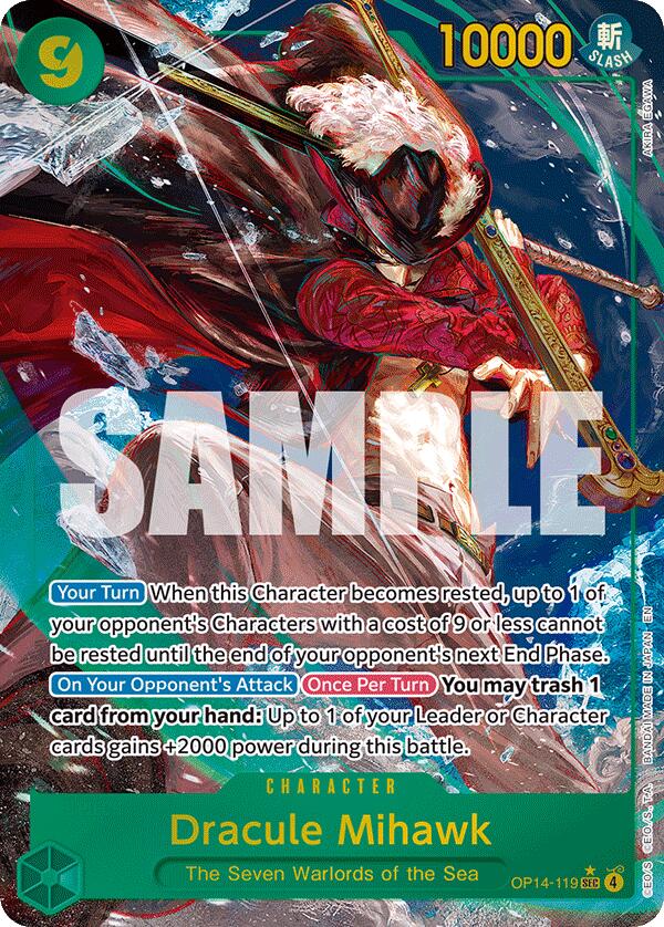 Dracule Mihawk (OP14-119) (Alternate Art) [The Azure Sea's Seven] Bandai